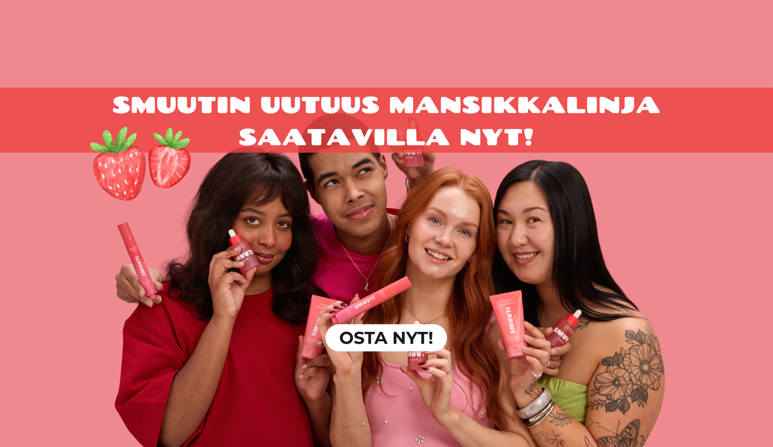 Smuuti mansikka saatavilla