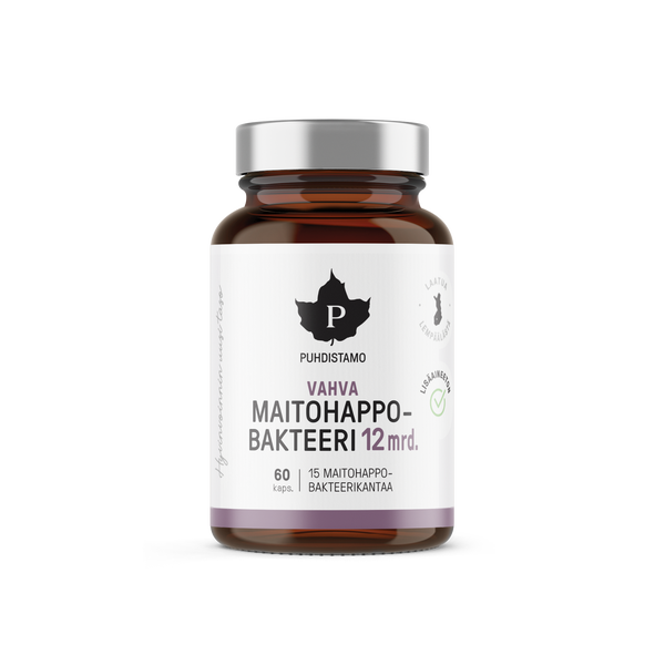 Puhdistamo | Vahva Maitohappobakteeri 12 mrd. - 60 kaps